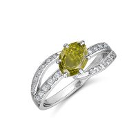 Green Marquise Diamond Ring